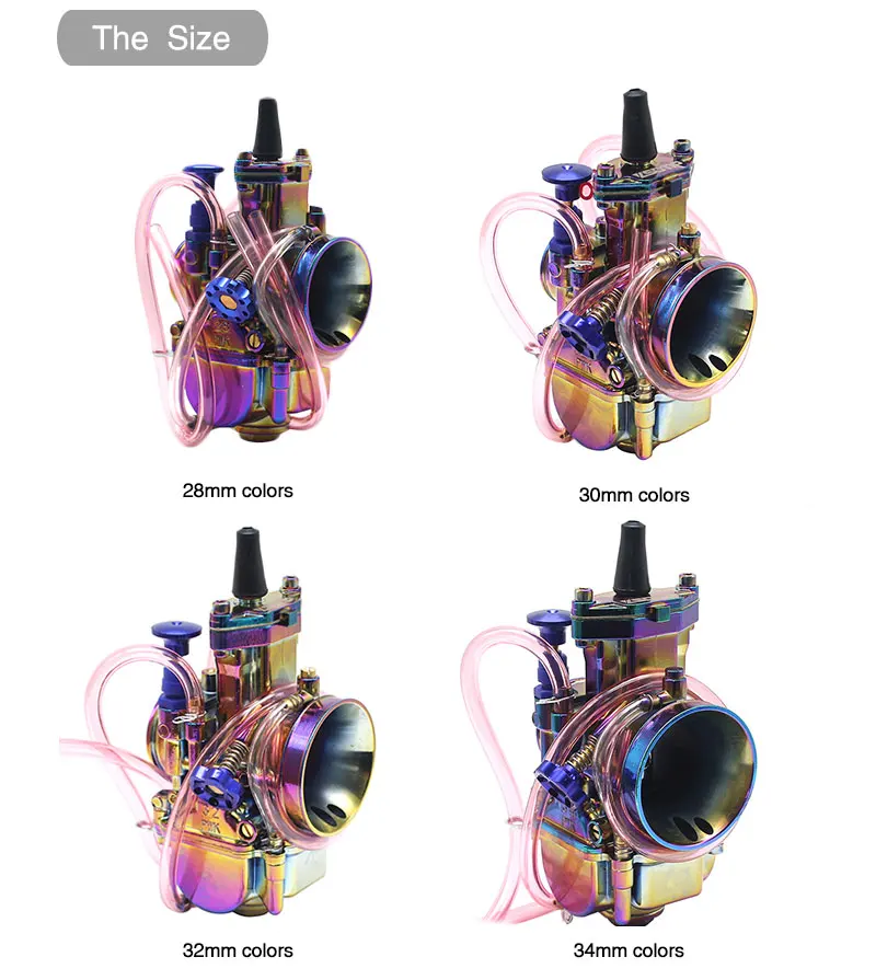ZSDTRP красочные PWK карбюратор мотоцикла 2/4T двигателя самокаты Dirt Bike ATV 28 30 32 34 мм с Мощность Jet гоночный двигатель для 250CC