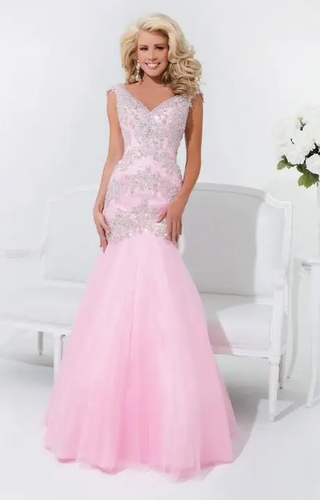 

dress party prom gown free shipping 2014 hot sexy long floor length gown vestidos de festa pink lace mermaid evening Dresses