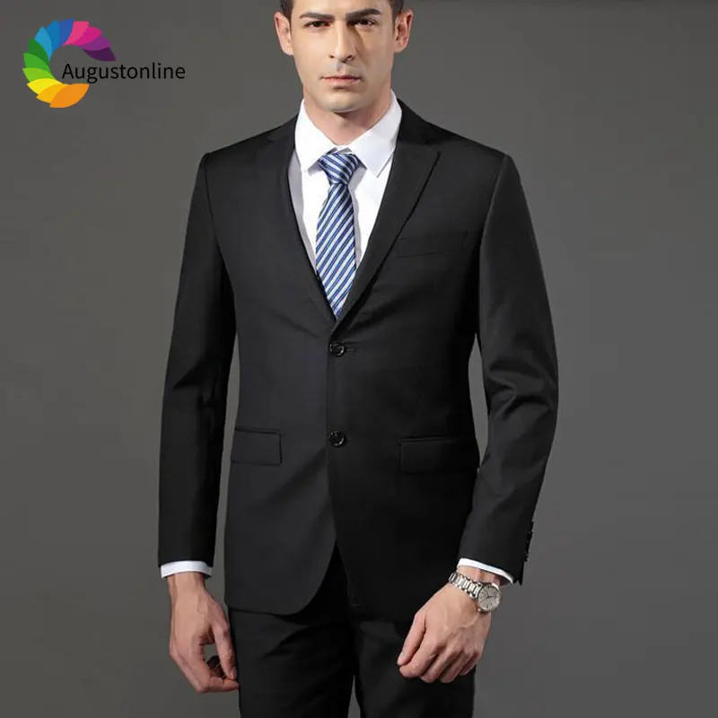 

Custom Made Black Business Men Suits for Wedding Groom Tuxedo Slim Fit Best Man Blazer Jacket Pants 2Piece Costume Homme Mariage