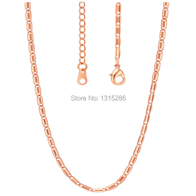 0 : Buy Fashion Necklace Chain Women&#39;s 14k Rose Gold Filled Necklace neck Jewelry ...