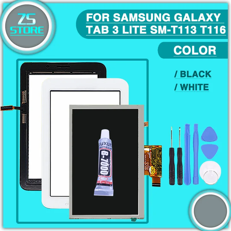 New T113 LCD Touch Screen for Samsung Galaxy Tab 3 Lite SM-T113 T116 Display Touch Panel Digitizer Sensor Glass Lens with tool цена New T113 LCD Touch Screen for Samsung Galaxy Tab 3 Lite SM-T113 T116 Display Touch Panel Digitizer Sensor Glass Lens with tool цены онлайн