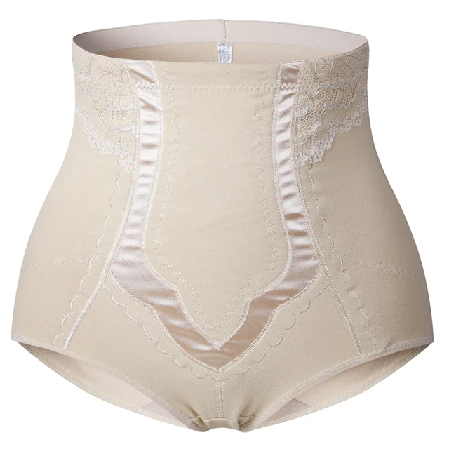 Cotton Big Size Ladies Tummy Control Panties Underwear Briefs Sexy Women's Slim High Waist
