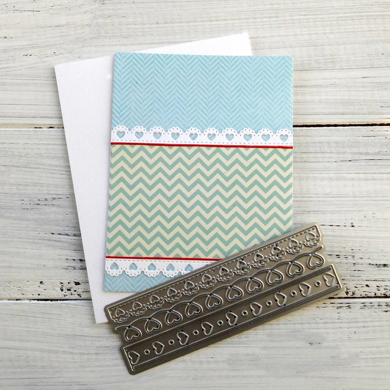 

Love Stripe Cutting Die Metal Scrapbooking Template Embossing Stencil Silver Paper Card Album Photo Making DIY Decoration