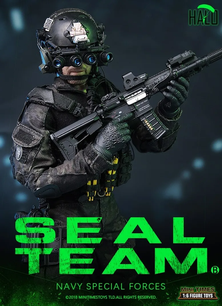 Mini Times Toys M013 1/6 US Navy Seal Combat Team HALO Коллекция фигурка для фанатов праздничный