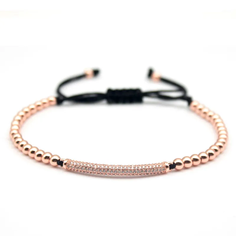 Top Fashion Cubic Zirconia Charm Men S Bracelets Famous Boys Micro Top Fashion Cubic Zirconia Charm Men S Bracelets Famous Boys Micro Pave Trendy Braiding Strand Black Macrame Beads In From