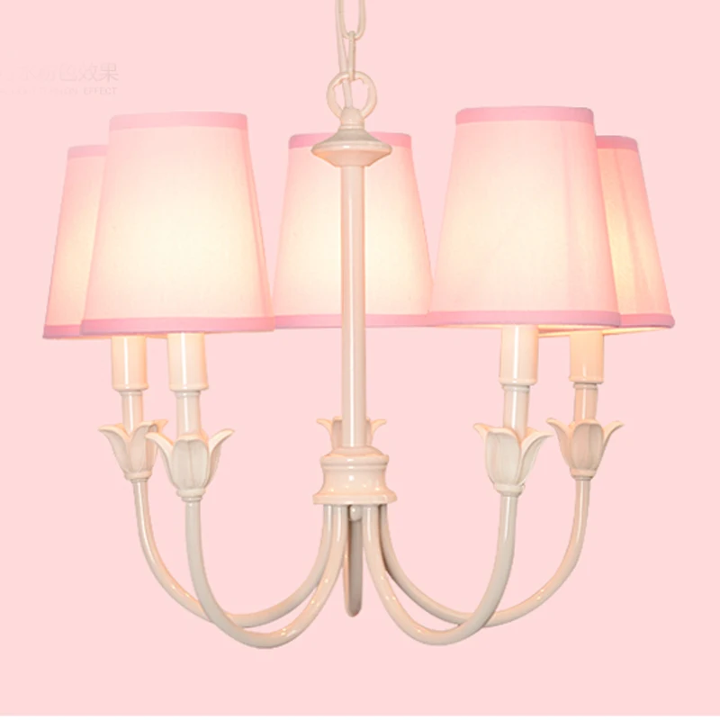 

Qiseyuncai Nordic country style children's room chandelier boy girl bedroom modern minimalist wrought iron lamps