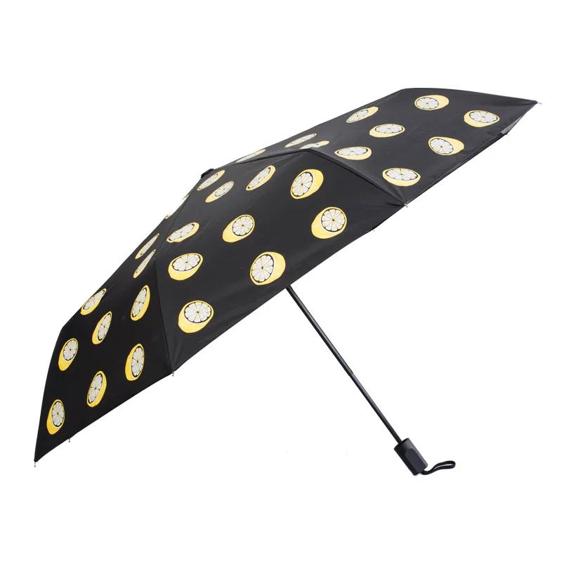 YADA 2019 Creative Cute Lemon Folding Umbrella uv Sunny&Rainy Fruit Lemon Umbrella For Women summer Windproof Umbrellas YS685