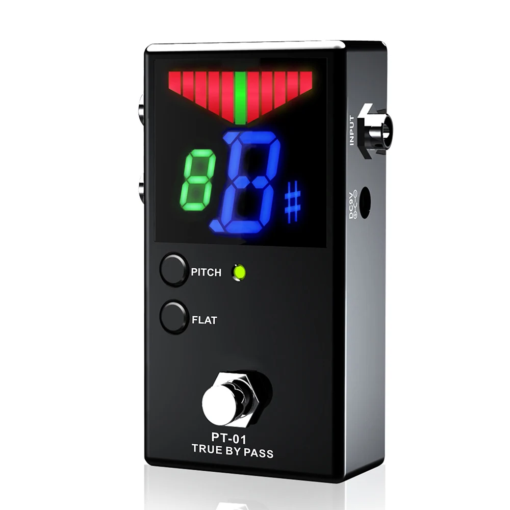 

Protable Pedal Tuner for Guitar Bass Violin Ukelele Stringed Instruments Clear View with FND Screen Guitar Parts & Accessories