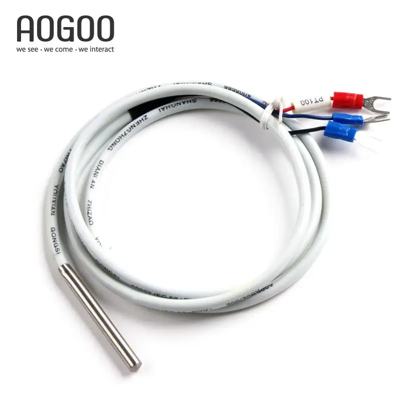 1M 5*50 PT100 Temperature Control Sensors Stainless Steel Thermocouple Sensor Probe for