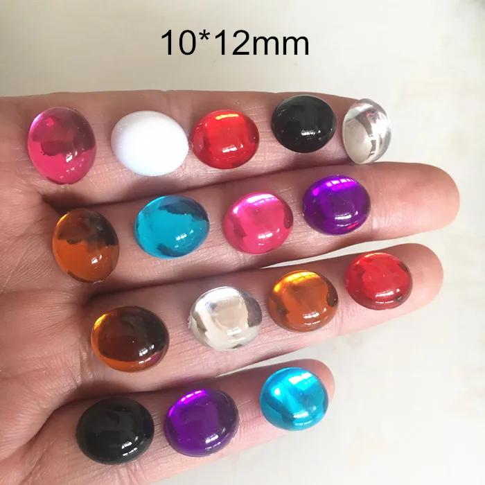 10 pcs acrylic cabochon 12 mm