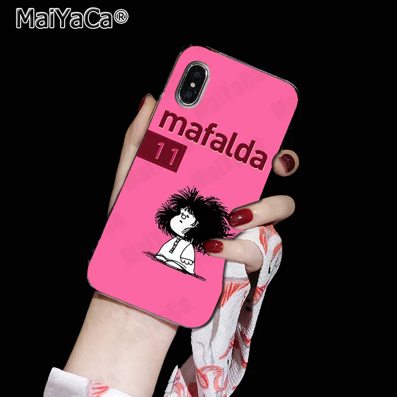 MaiYaCa милая девушка mafalda Забавный чехол для телефона для iphone 11 pro 8 7 66S Plus X 10 5S SE XR XS MAX - Цвет: 4