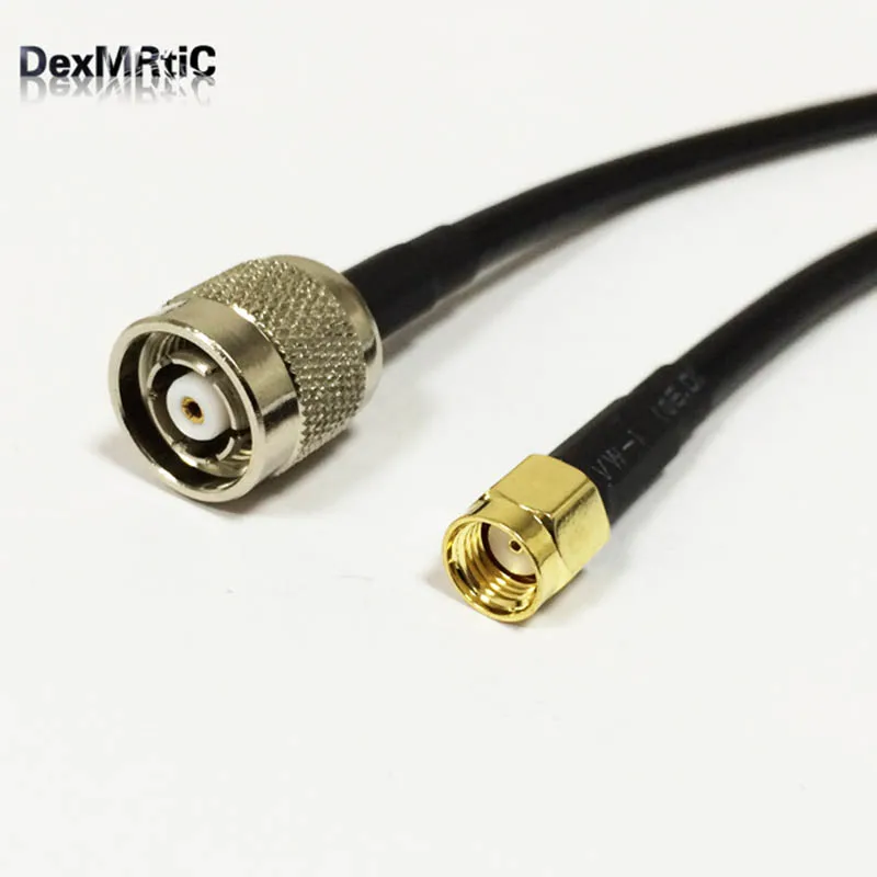 

WIFI antenna extension cable RP SMA Male To RP TNC Male plug Adapter Reverse Polarity RG58 50CM/100CM