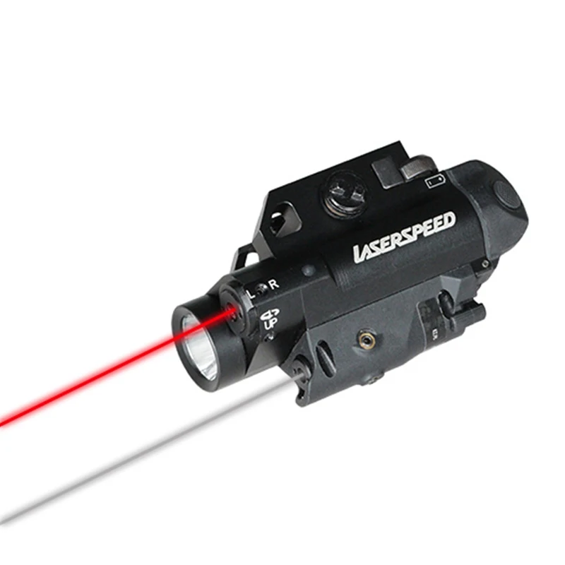 

Laserspeed Tactical Rifle Laser Double Beam Green Lazer/Red Laser/Infrared Laser with Weapon Light Picatinny Puntero Laser Verde