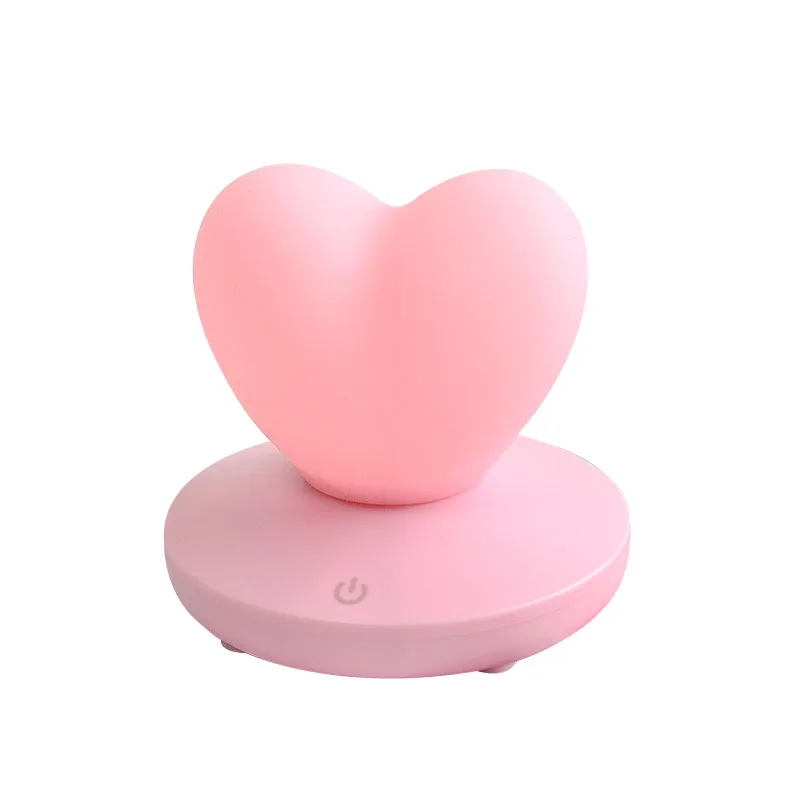 

1 Pcs LED Night Light Soft Silicone Love Heart Night Lamps with USB Charging Valentine Day Gift HVR88
