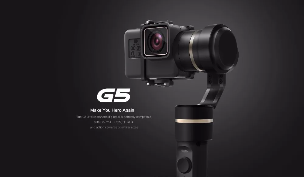 Feiyu FY-G5 ручной gopro карданный 3-осевой стабилизатор штатив «стедикам» для экшн-камеры GoPro HERO5 4k SJ экшн Камера весят брызг гуманизированные