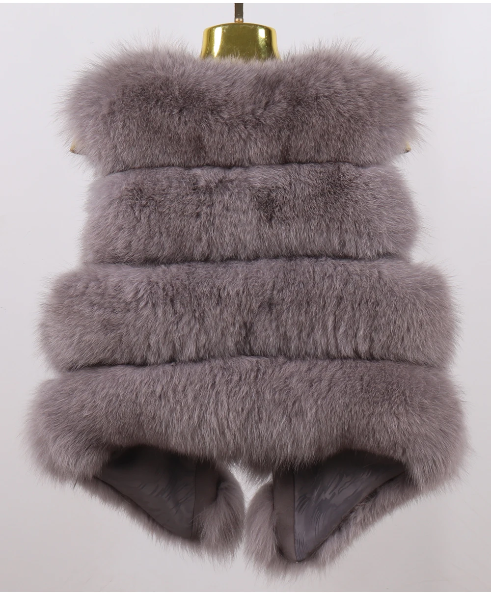 Женский жилет из натурального меха лисы зима осень качество настоящий жилет на лисьем меху пальто женский бренд натуральный мягкий настоящий жилет из лисьего меха