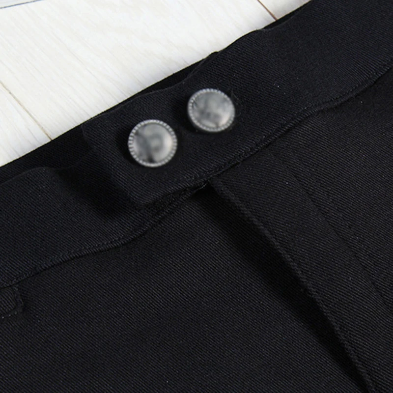 ZYFPGS 2019 Hot Women's Nine Points Casual Pants Two buttons Women Pants Black pop Plus Size Slim Pencil Pants New Arrivals ZYFPGS 2019 Hot Women's Nine Points Casual Pants Two buttons Women Pants Black pop Plus Size Slim Pencil Pants New Arrivals
