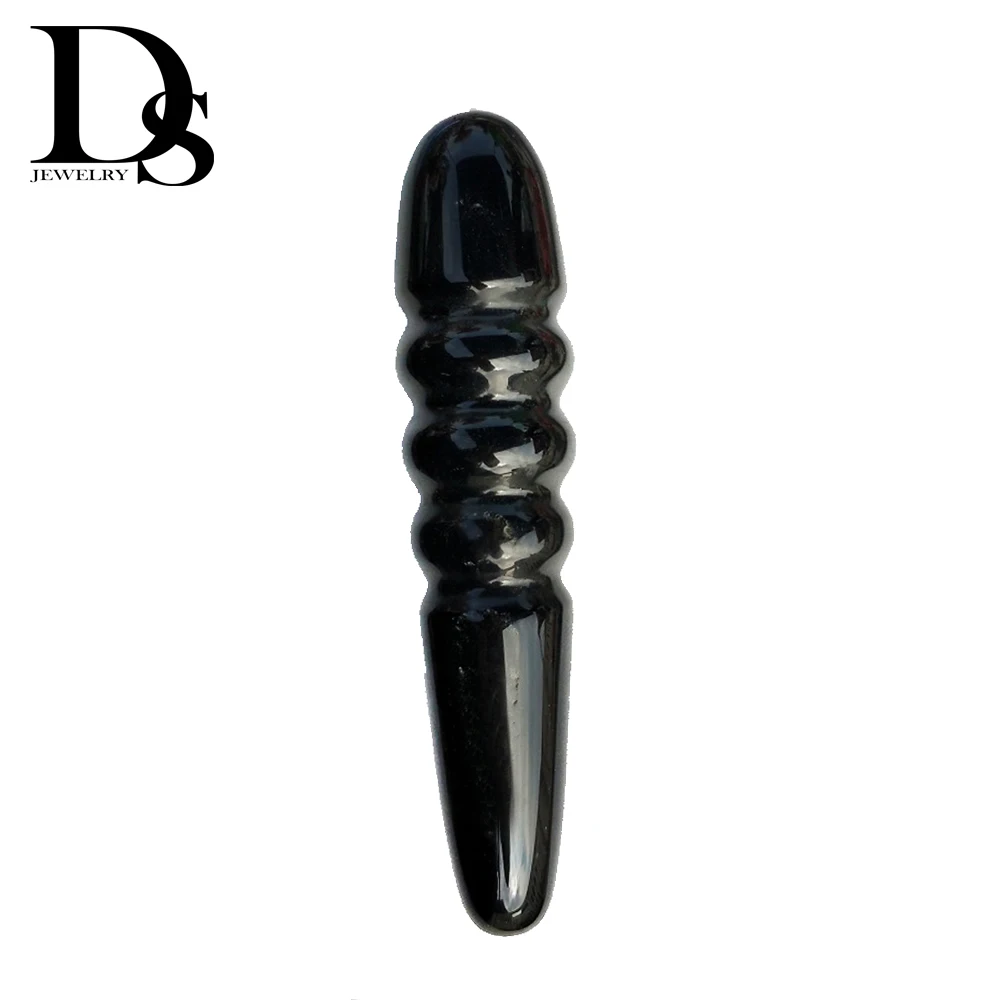 Массажная палочка из натурального обсидиана массажная Палочка кварцевого