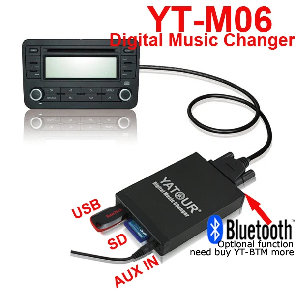 Yatour автомобильное радио USB SD AUX в потоковой музыки MP3 адаптер для нового Ford