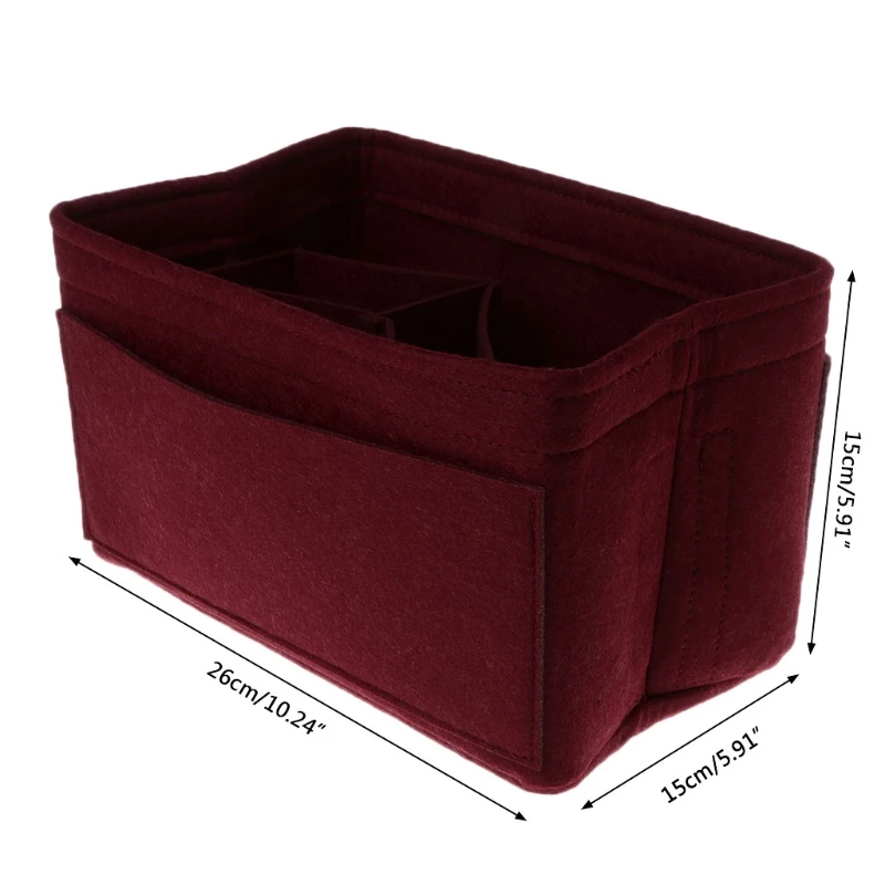 متعددة الوظائف التجميل حقيبة ورأى النسيج محفظة حقيبة يد منظم إدراج حقيبة حالة