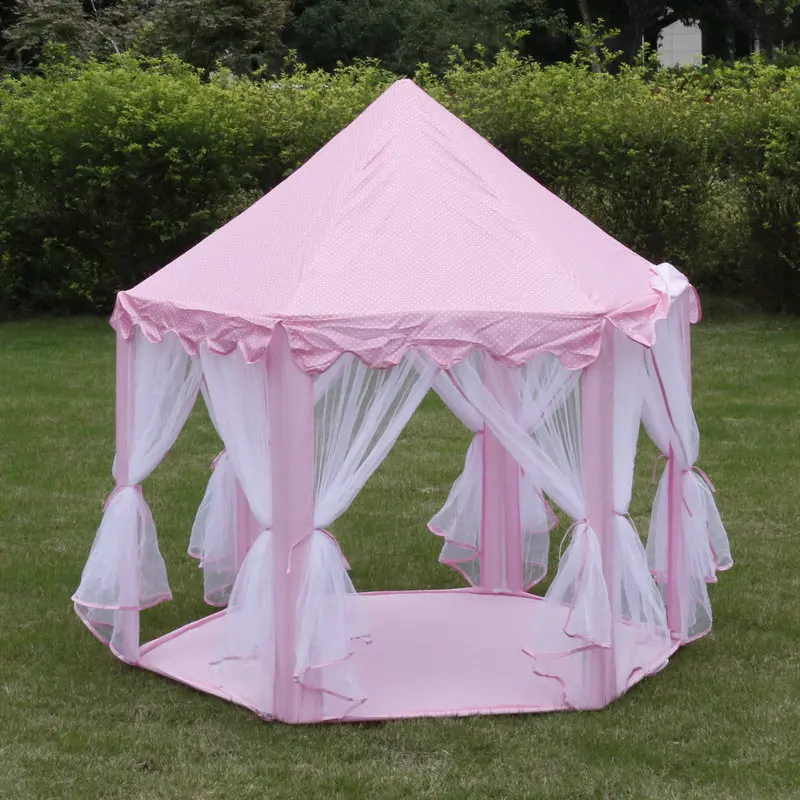 Tenda ao ar Menina Princesa Castelo Tendas Dobrável Playhouse Bola Casa Crianças Jogando Brinquedo Dormir Livre Indoor Tenda Portátil Y40 11 Esporte e Lazer