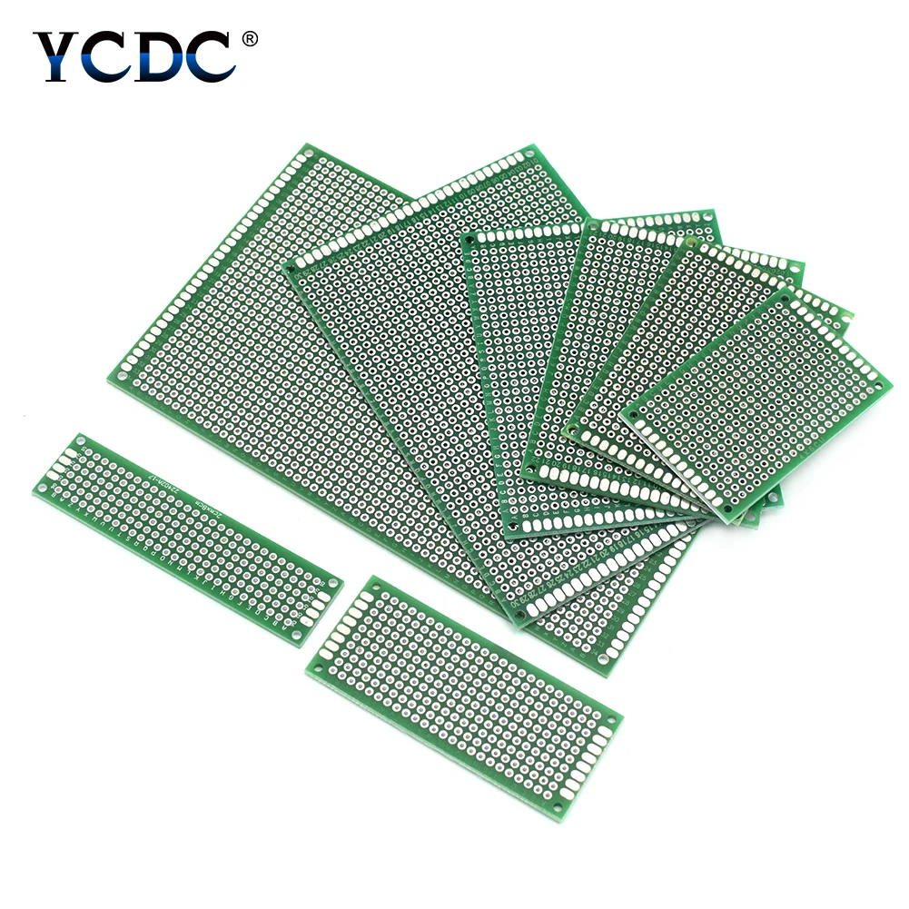 

5Pcs PCB Printed Circuit Board Universal Proto Breadboard Double-sided Tinned Breadboard For DIY Projects
