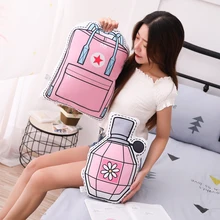 Модная одежда для девочек, розовый, внутренняя отделка из плюша Подушка воздушная Кукуруза/клубника/стакан для прохладительных напитков/молоко/рюкзак/пончик/Zip-загар может/высасыватель льда/дух/пончик декоративная подушка