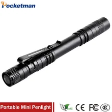 zk50 Pen Light Mini Portable LED Flashlight Torch CREE XPE-R3 Flash Light 1000LM Hunting Camping Lamp For 2xAAA battery