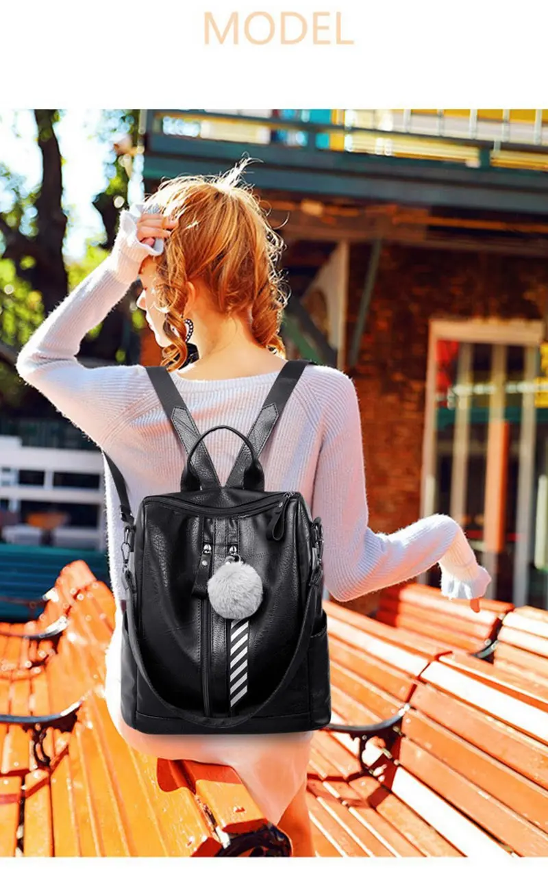 vintage backpack female brand leather women's back (15)