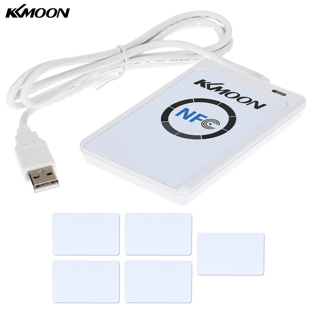

NFC ACR122U RFID Contactless Smart Reader & Writer/USB SDK 5pcs Mifare IC memory Card/Tag