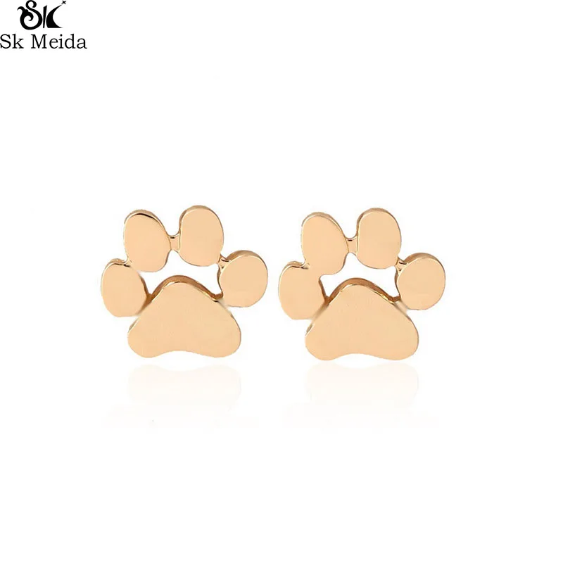 

Animal Cats And Dogs Feet Palm Earrings For Fashion Women Simple Charm Alloy Plating Color Protection Earrings Female C-51