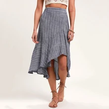 ##Special Price Women Solid Irregular Skirt Plain Sexy Ruffles Ladies Skirt Cotton Linen Summer Fashion Slim Fit Female Long Skirts 2019 New H30 ##Special Price Women Solid Irregular Skirt Plain Sexy Ruffles Ladies Skirt Cotton Linen Summer Fashion Slim Fit Female Long Skirts 2019 New H30