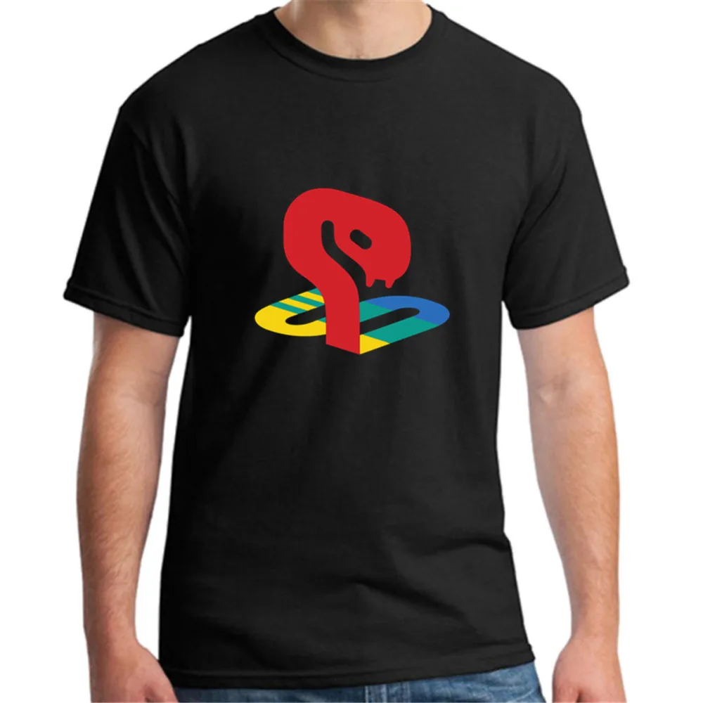 2019 Summer new Design Playstation Sony Logo Gamer Licensed men's top tees man 100%cotton tee shirt | Мужская одежда