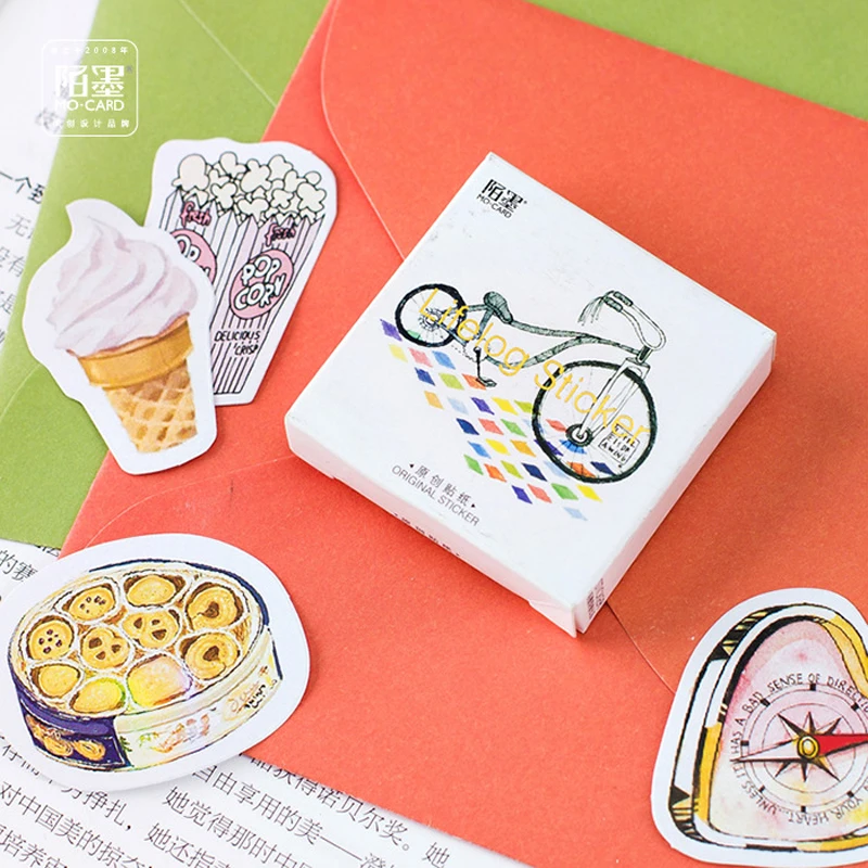 

45 pcs/pack Enjoy My Life Label Stickers Set Decorative Stationery Craft Stickers Scrapbooking DIY Stick Label TZ106
