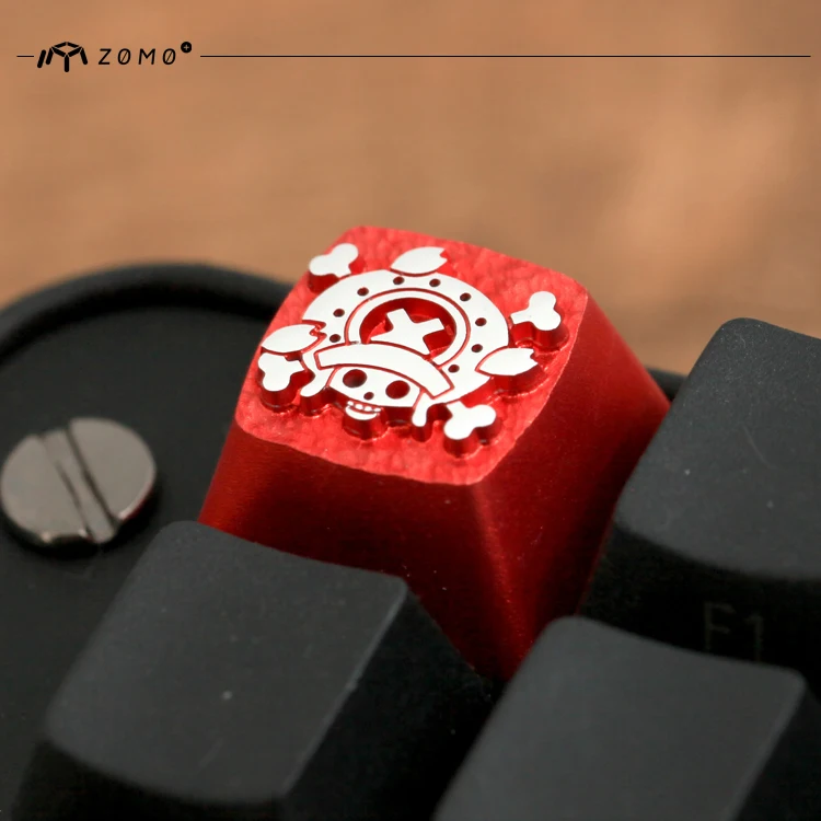 1 шт. ZOMO алюминий сплав металлический механическая клавиатура Ключ шапки для соломенная шляпа Пираты гравировальный