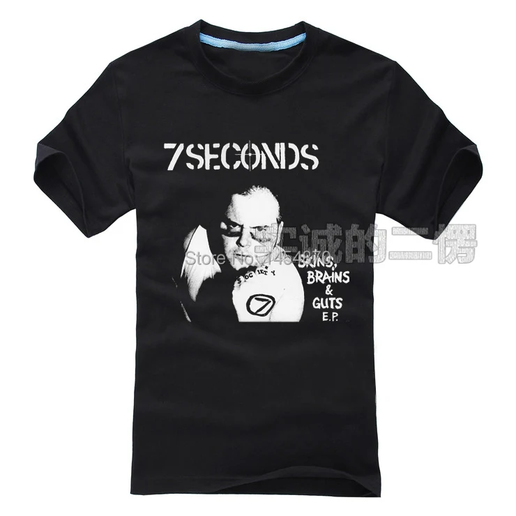 7 Second Punk Rock Band 3D Rocker Brand Shirt tshirt High Quality items fitness Hardrock heavy Metal 100%Cotton