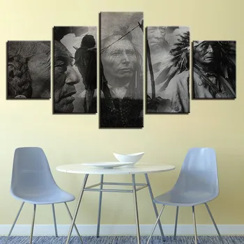 

Canvas Painting 5 Piece Modern Picture Wall Art Figure Printing poster Indian for Living Room Home Decor Ready to Hang картина