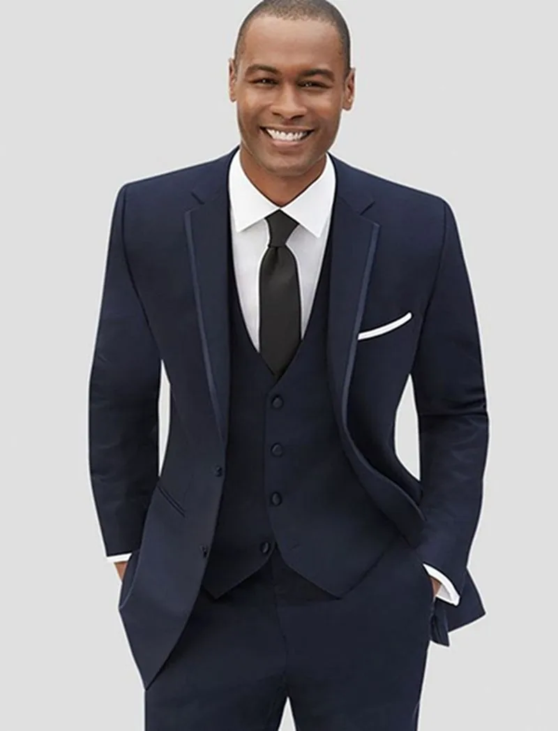 Mejoroferta Nuevos Disenos De Moda Azul Marino Formal Personalizado Padrino Blazer Boda Hombres Trajes Conjuntos 3 Piezas Slim Fit Chaqueta Chaleco Pantalones August 2020