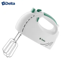 Миксер DELTA DL-5061 белый с зеленым: мощность 300ВТ, 5 скорост, режим "ТУРБО"