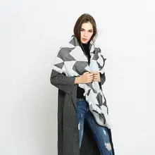 New font b Tartan b font Foulard Mujer 2016 Winter Scarf Luxury Brand Blanket Scarf ACNE