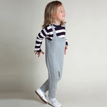 Брендовый Осенний комбинезон для маленьких девочек одежда для мальчиков Детский Вязаный комбинезон Детская Хлопковая одежда штаны для девочек, подтяжки для брюк