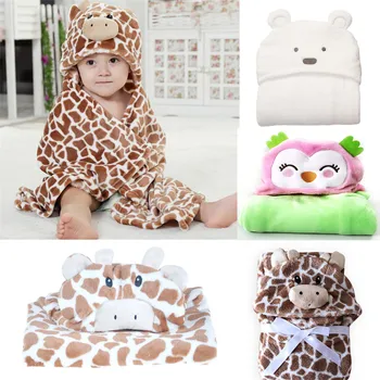 

Kids Bath Robe Infant Towel Baby Bathrobe 3 Pattern Soft Hooded Animal Baby Bathrobe Cartoon Baby Towel Character
