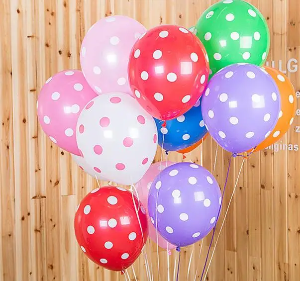 

Polka Dot Latex Balloons Celebration children's birthday Party wedding festive Christmas Decoration Balloon Toys 12Inch