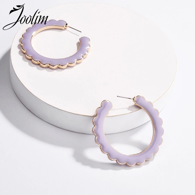

Joolim Enamel Flower Enamel Shape Hoop Earring C Hoop Earring