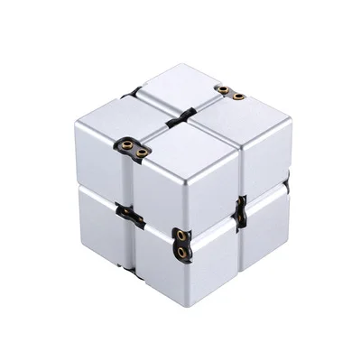 

2018 New Aluminum Alloy Infinity Cube Fidget Toys Anti Stress Relieving Anxiety Relaxed Force Puzzle Game Toy For Kids Adult