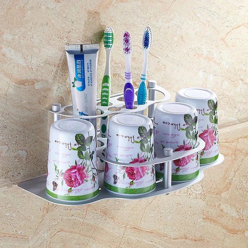 Buy Bathroom toothbrush cup shelf bathroom cup holder