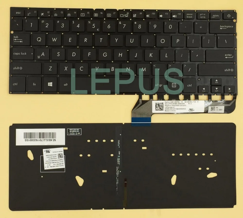 

UI US English layout backlight keybord for ASUS UX305 UX305UAB keyboard with backlit black color