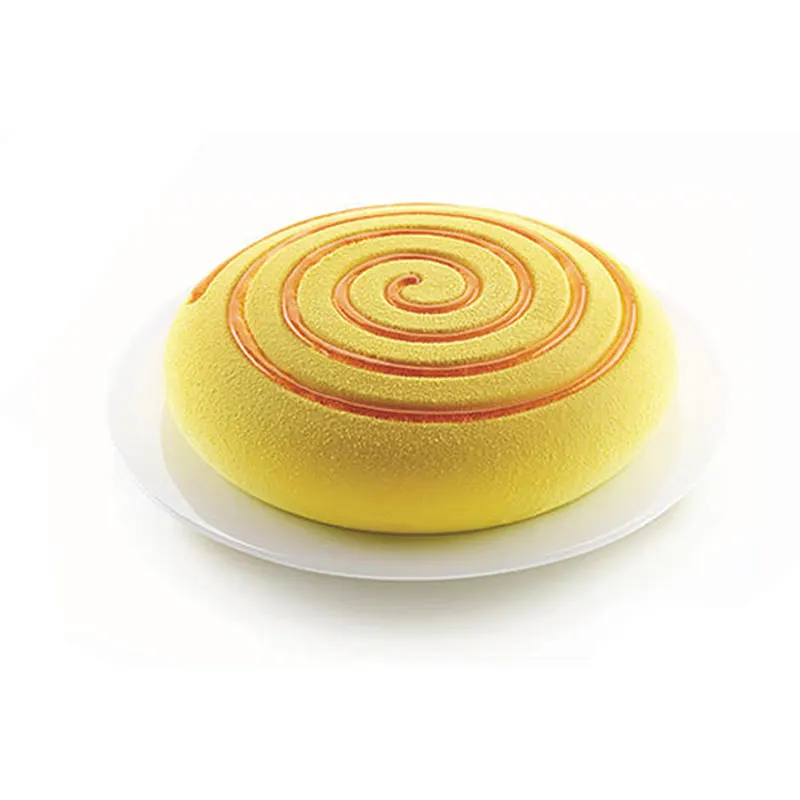 NEW Spiral Ripple Round Cake Mold For Baking Home Party Forms Cream Silicone Mould Mousse DIY Baking Cookie Fondant Bakery
