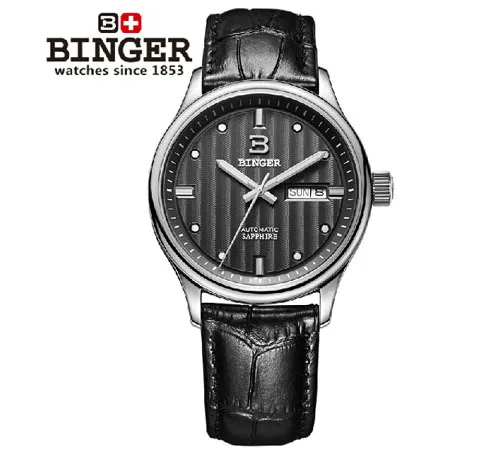 Швейцарские мужские часы люксовый бренд часы Бингер бизнес авто механические мужские часы сапфировые полностью из нержавеющей стали B5006-9 - Цвет: item 4