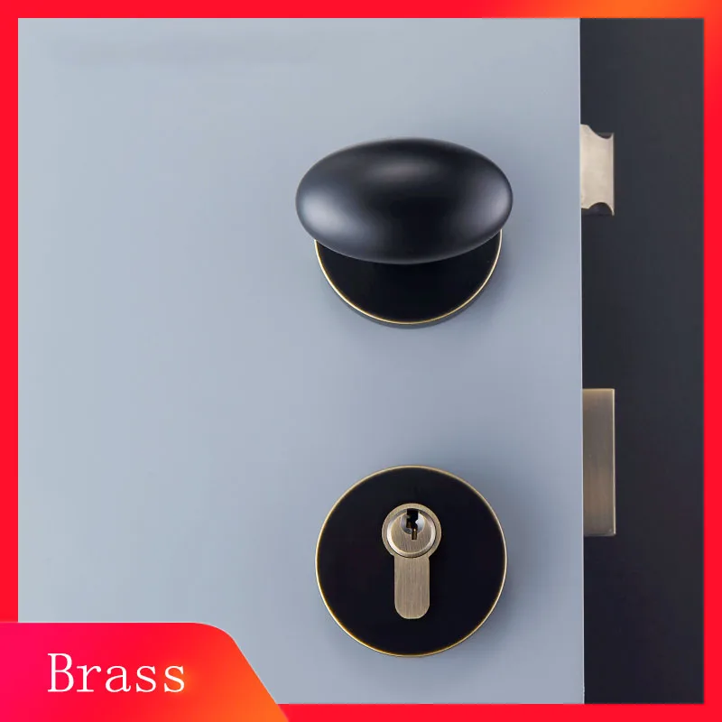  High Quality 1Set Egg-shaped Solid Brass Door Locks / Door Knobs Locks for Interior Doors Bedroom L - 33047601591